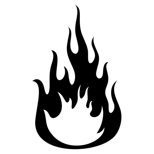 Creative black flame design for cutting machines