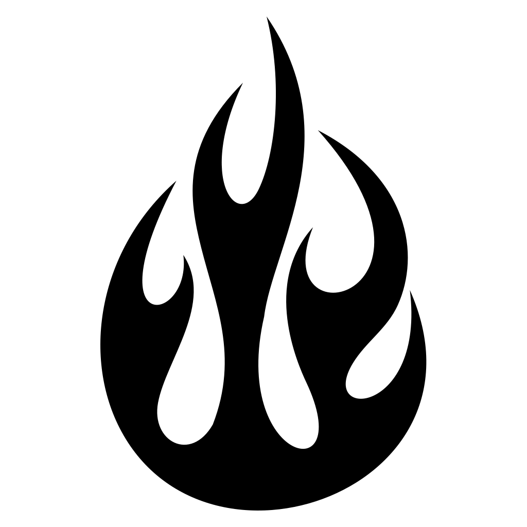 Stylish black flame design suitable for cutting machines