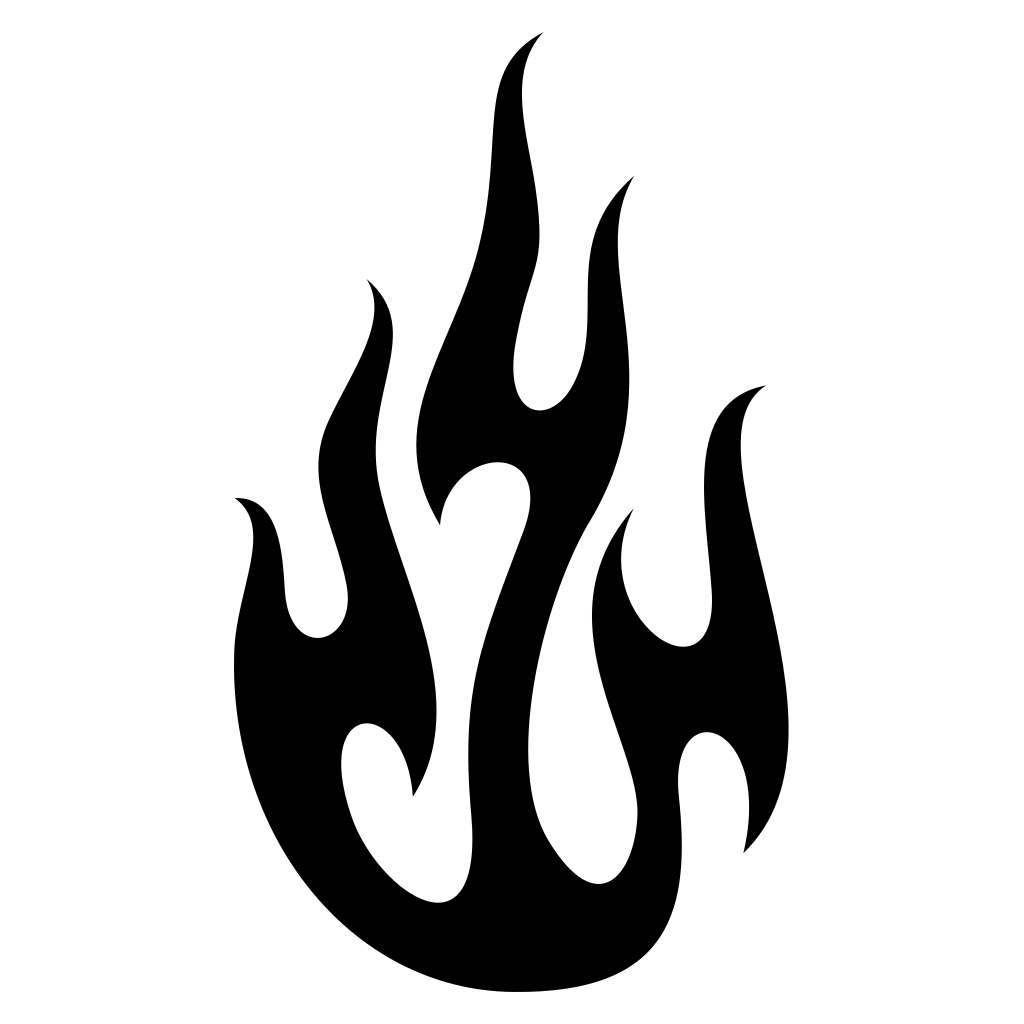 Stylish black flame design for cutting machine projects