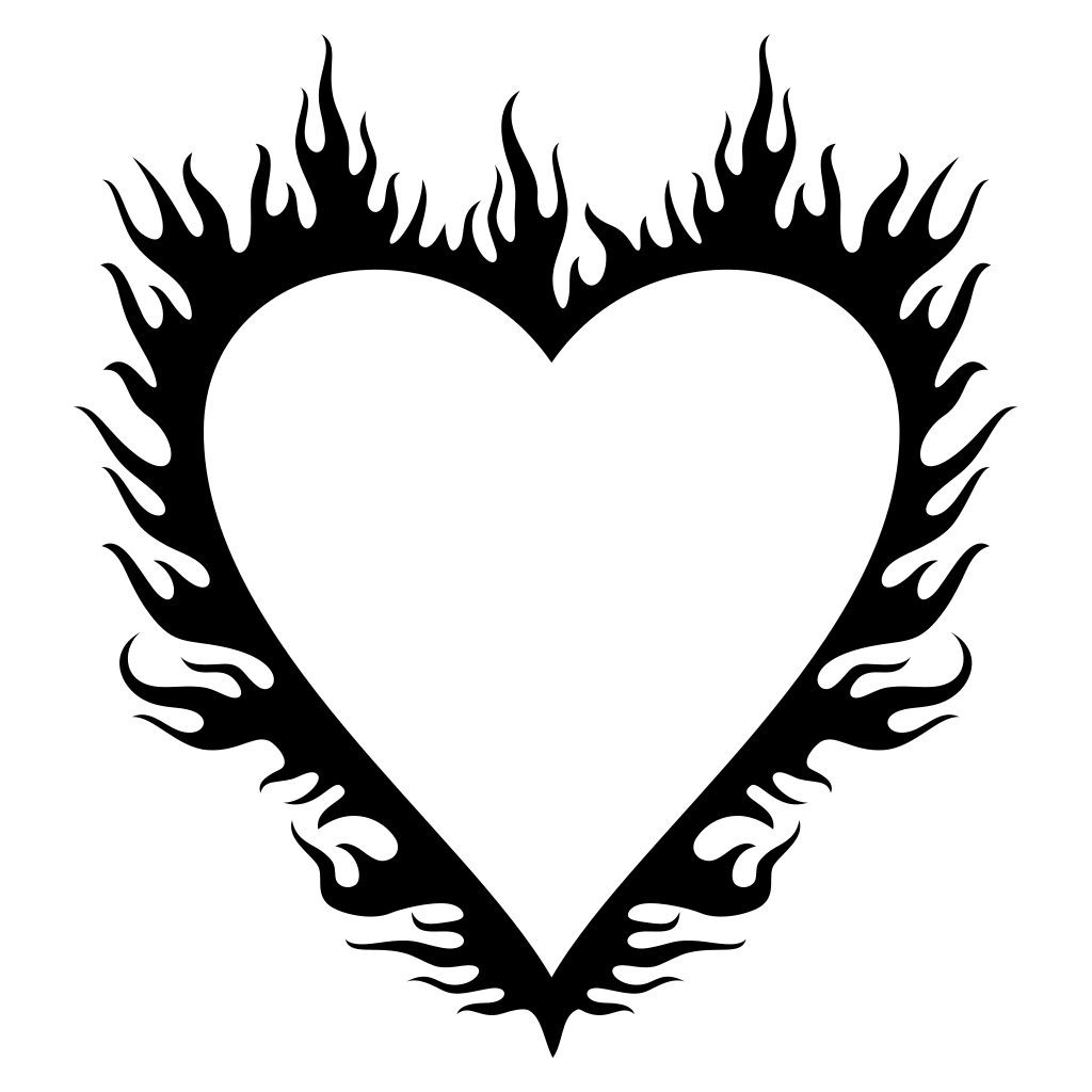Creative flaming heart layered design for crafting projects