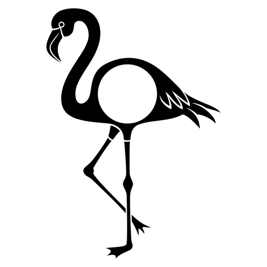 Elegant black flamingo silhouette design for creative projects