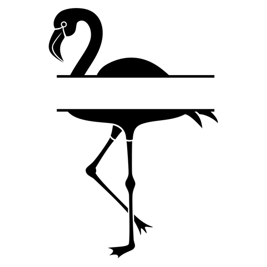Creative flamingo silhouette design for craft projects