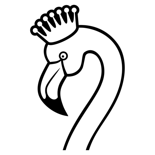 Stylish flamingo head design for creative projects