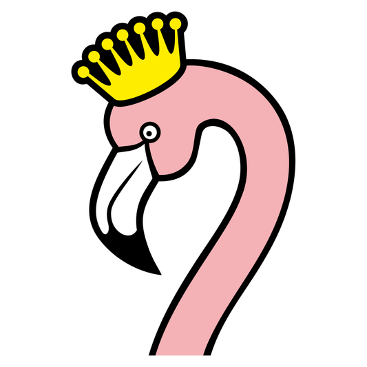 Charming flamingo head design for creative projects