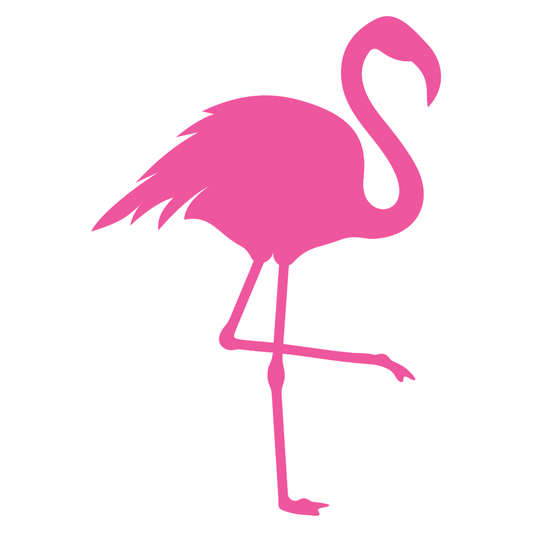 Vibrant pink flamingo silhouette for creative projects
