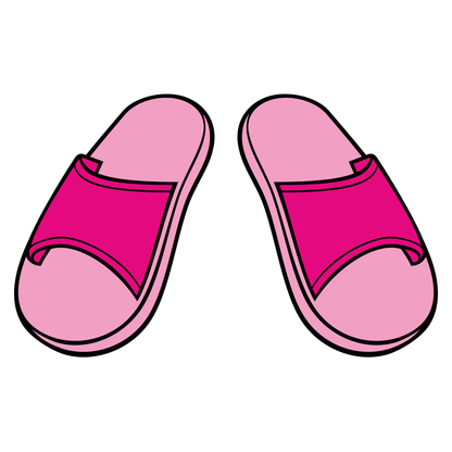 Playful flip flops design for crafting and creative projects