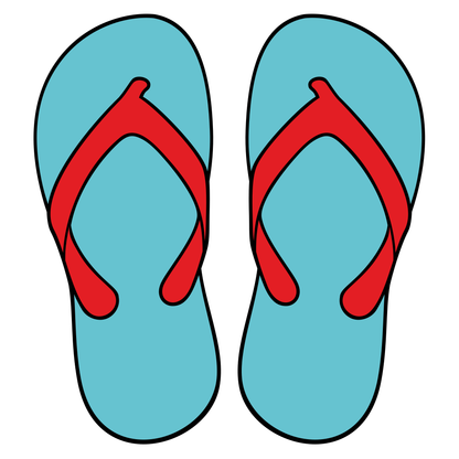 Stylish flip flops design perfect for summer crafting projects