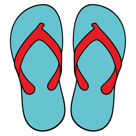 Stylish flip flops design perfect for summer crafting projects