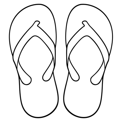Creative vector design of flip flops for cutting machines
