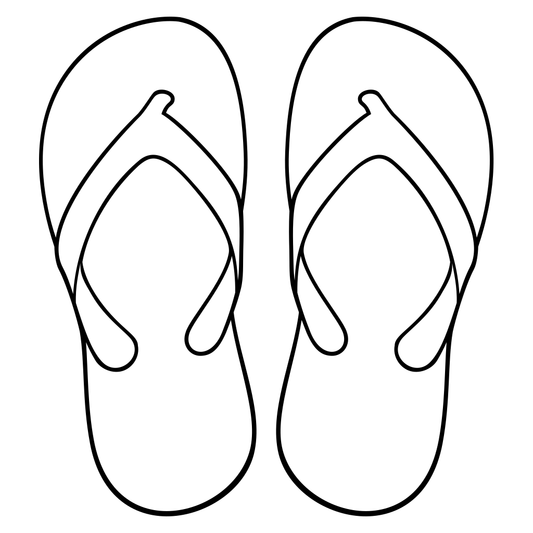 Creative vector design of flip flops for cutting machines