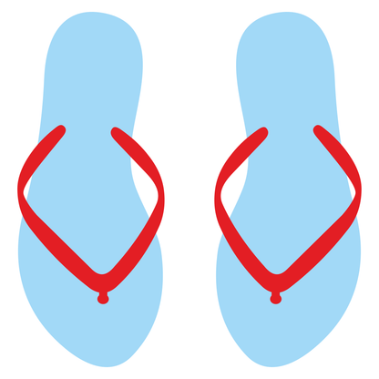 Flip flops design perfect for summer crafting projects
