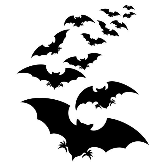 Craft unique designs with a flock of bats in vector form
