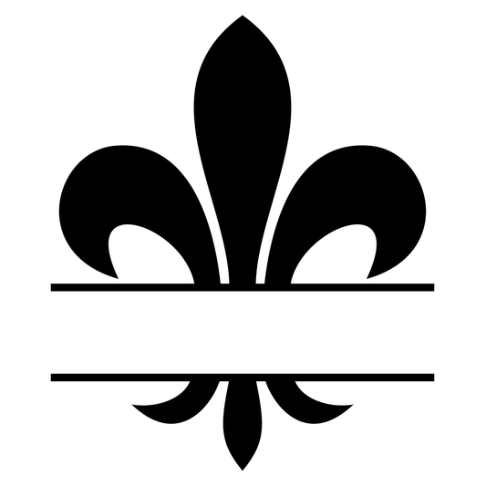 Elegant flor de lis monogram design for crafting projects