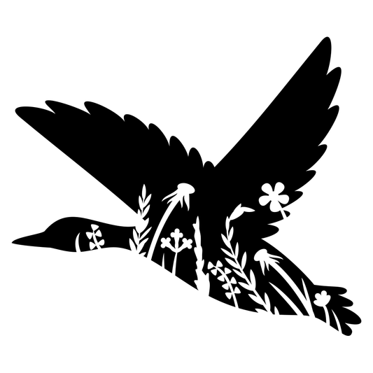 Floral duck silhouette for creative cutting machine projects