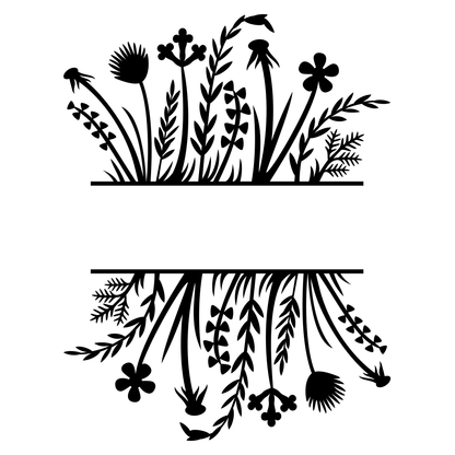 Elegant floral frame design for cutting machines