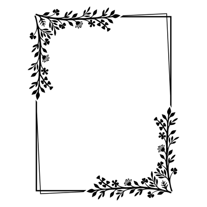 Floral frame design ideal for cutting projects