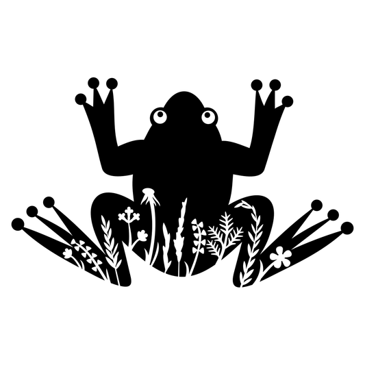 Decorative floral frog design for crafting enthusiasts