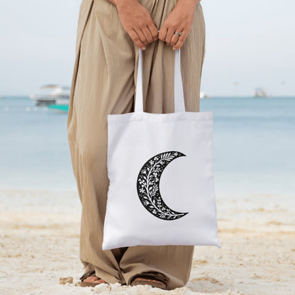 Floral crescent moon design for creative crafting projects