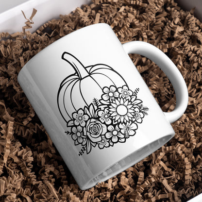 Floral pumpkin arrangement for creative cut projects