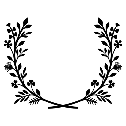 Elegant floral wreath design for creative cutting
