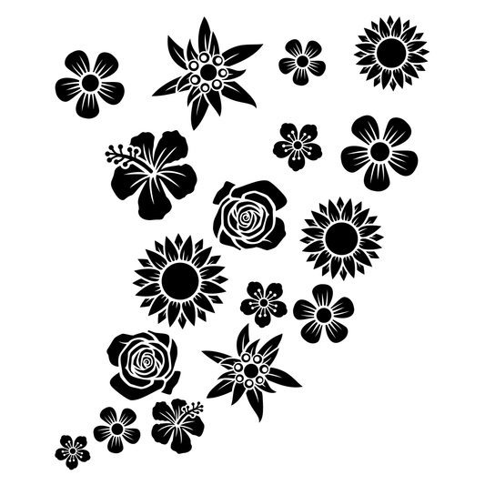 Floral design collection for artistic cutting projects