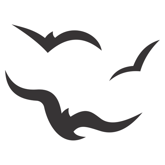 Elegant flight of birds in graceful silhouette design
