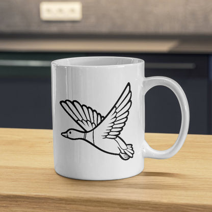 Elegant flying duck silhouette designed for cutting machines