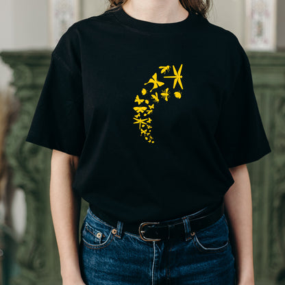 Elegant silhouettes of flying insects for creative crafting