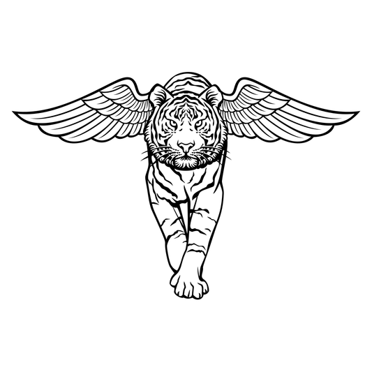 Flying tiger graphic design for cutting machines