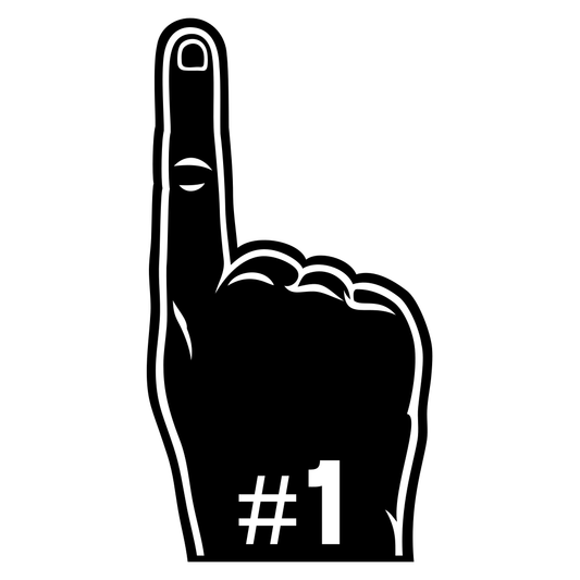 Celebrate victories with a vibrant foam finger design