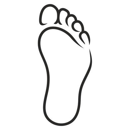 Unique foot outline design for crafting and cutting projects