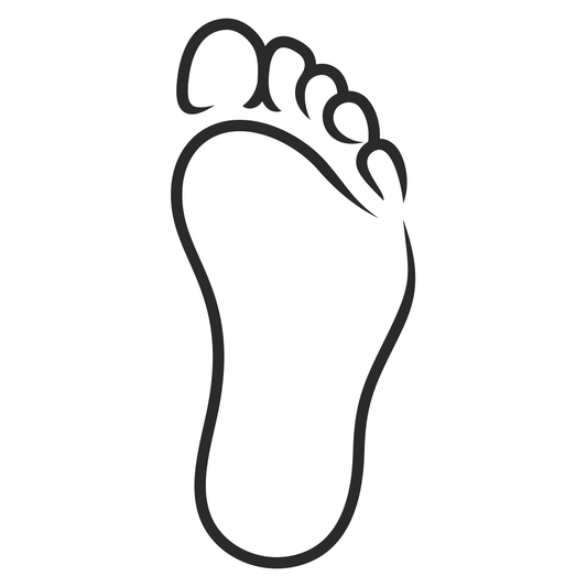 Unique foot outline design for crafting and cutting projects