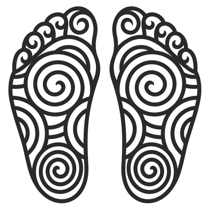 Creative spiral design for cutting machines featuring feet