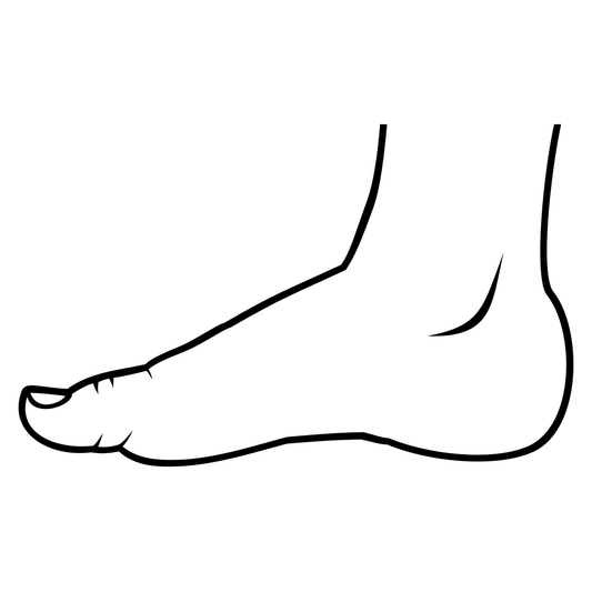 Stylized foot design for creative cutting projects