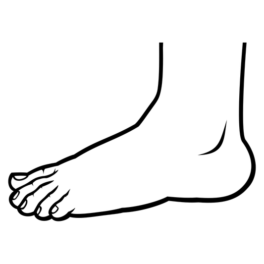 Foot silhouette for creative cutting machine projects