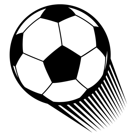 Creative vector design of a dynamic football in motion