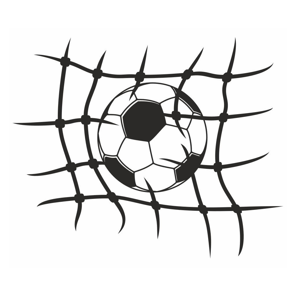 Creative football goal vector design for crafting projects