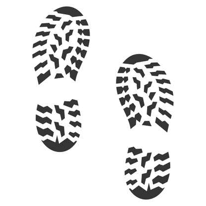 Creative boot print vector for cutting machines