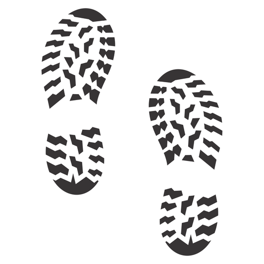 Creative boot print vector for cutting machines