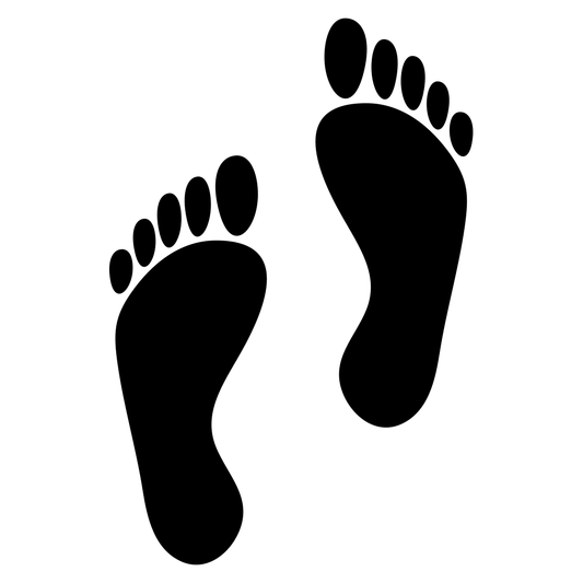 Creative vector design of bare feet for crafting projects