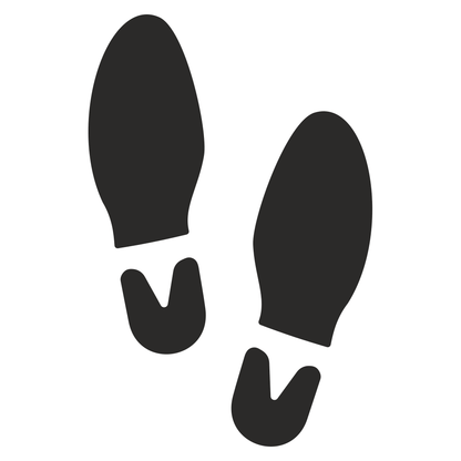 Creative black shoe prints for crafting projects and designs