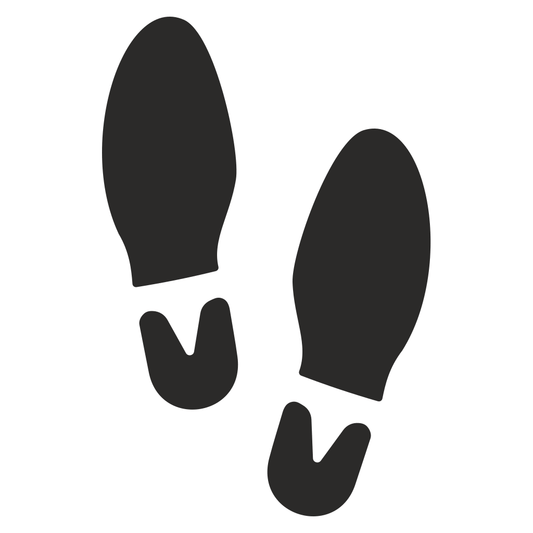 Creative black shoe prints for crafting projects and designs