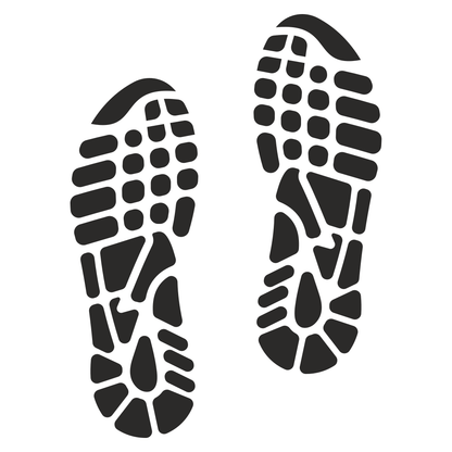 Footprint vector design for crafting and cutting machines