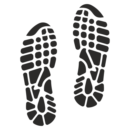 Footprint vector design for crafting and cutting machines