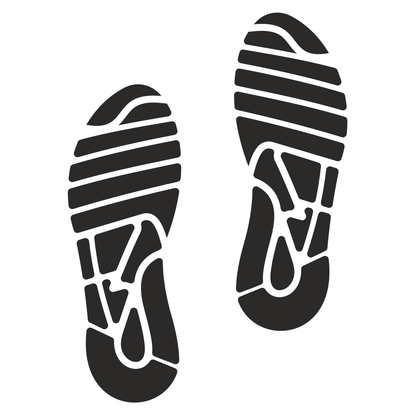 Creative footprint vector icon for cutting machine projects