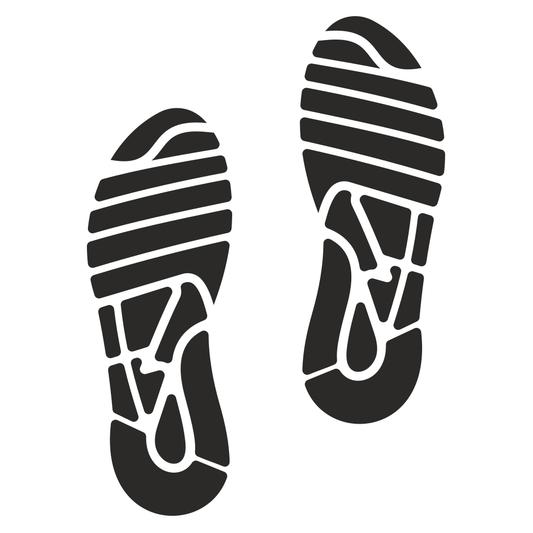 Creative footprint vector icon for cutting machine projects