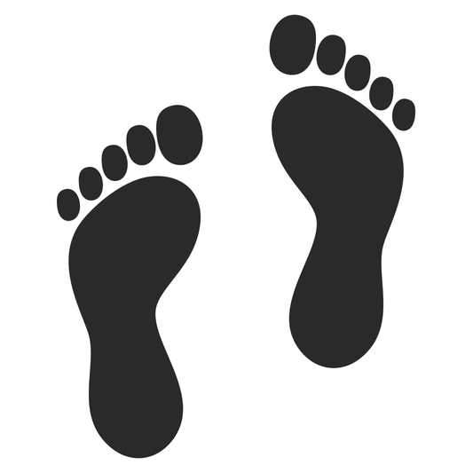 Unique and creative footprint vector design for crafting