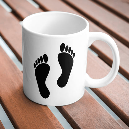 Creative black silhouette of footprints for crafting projects
