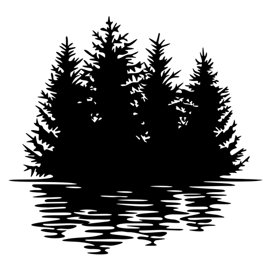 Forest silhouette design for creative projects and crafts