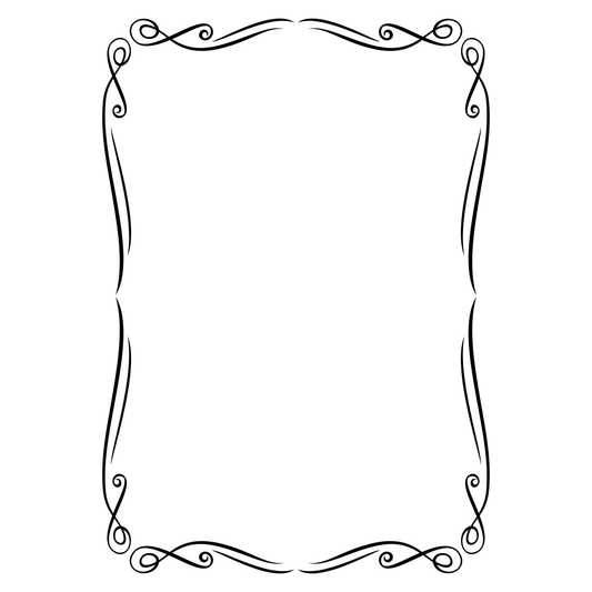 Ornate decorative frame design for crafting projects